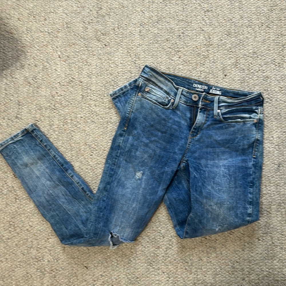 Denim low rise jeans